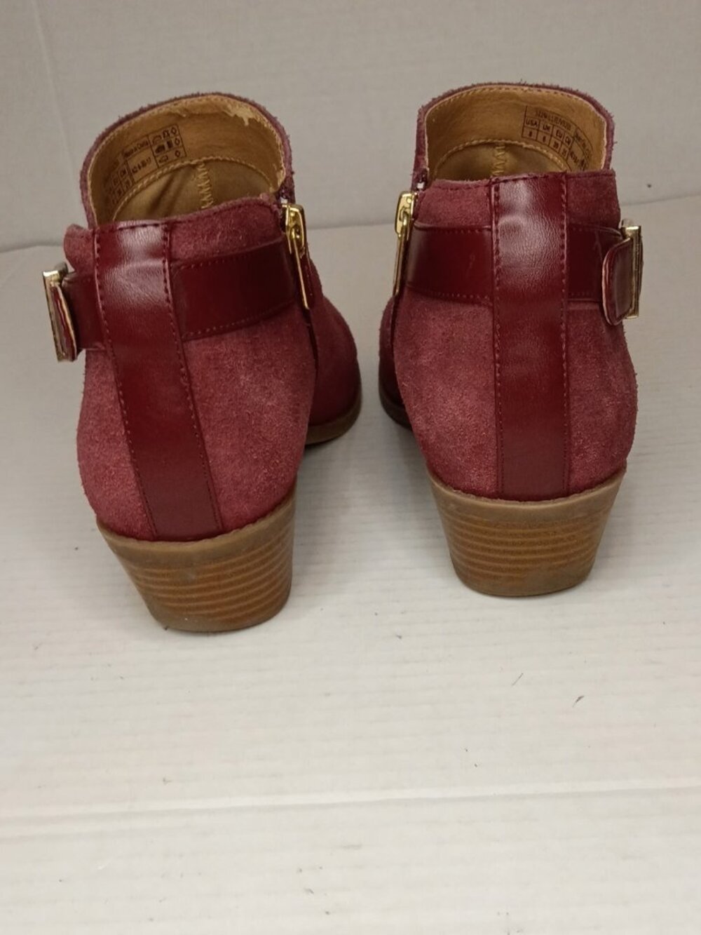 Vionic Millie Burgundy Suede Ankle Boots Women's Size 8 - Picture 3 of 8